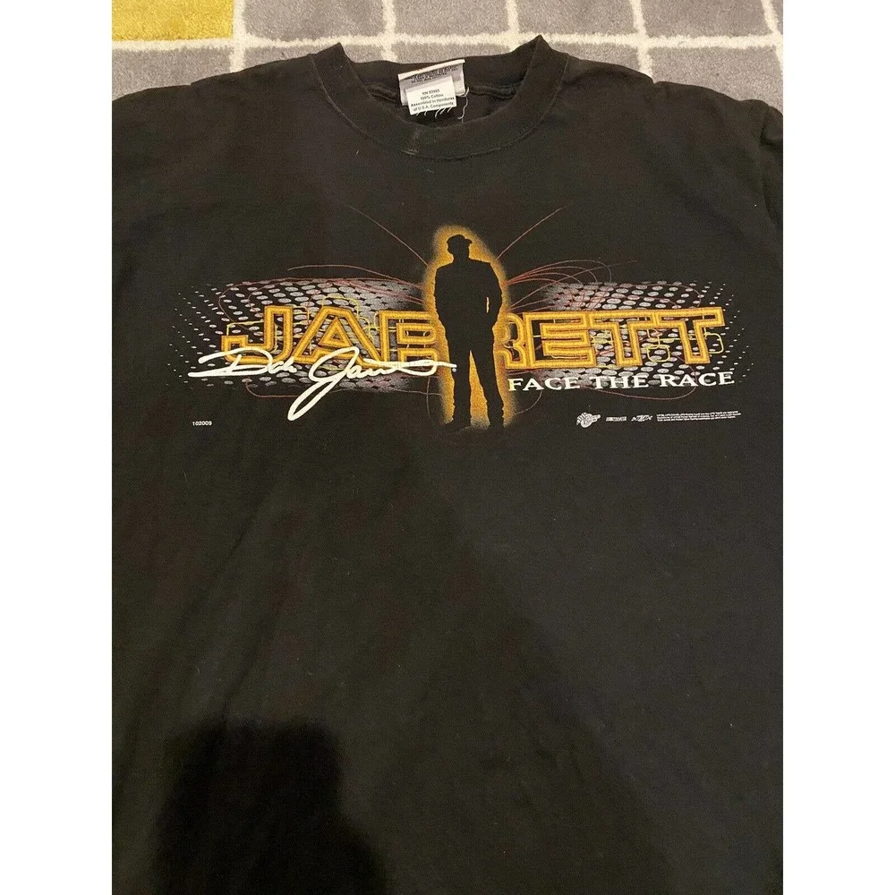 Vintage Winner's Circle Dale Jarrett NASCAR Face The Race T-Shirt Size Large - Picture 2 of 4